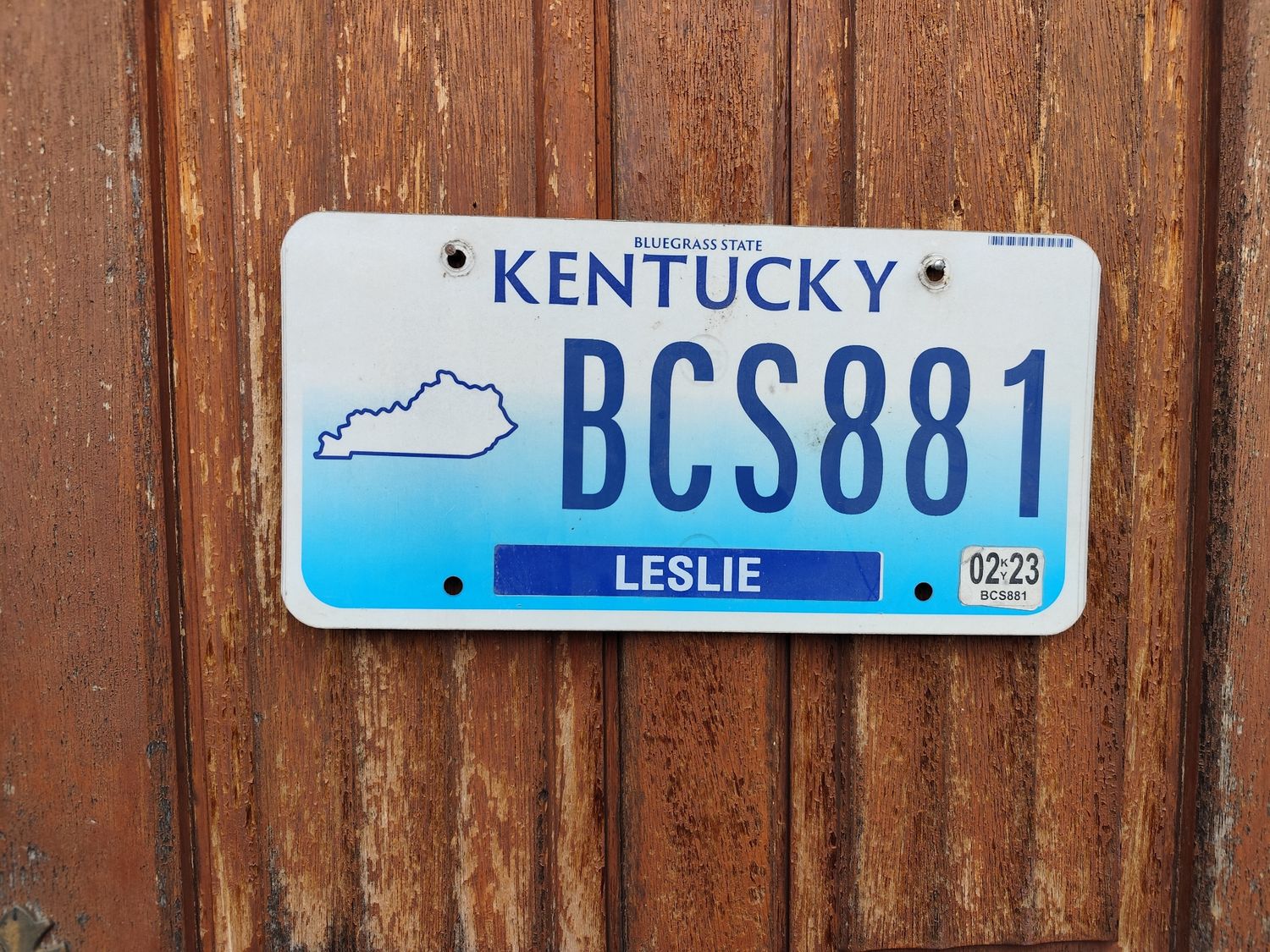 PLAQUE DU KENTUCKY 