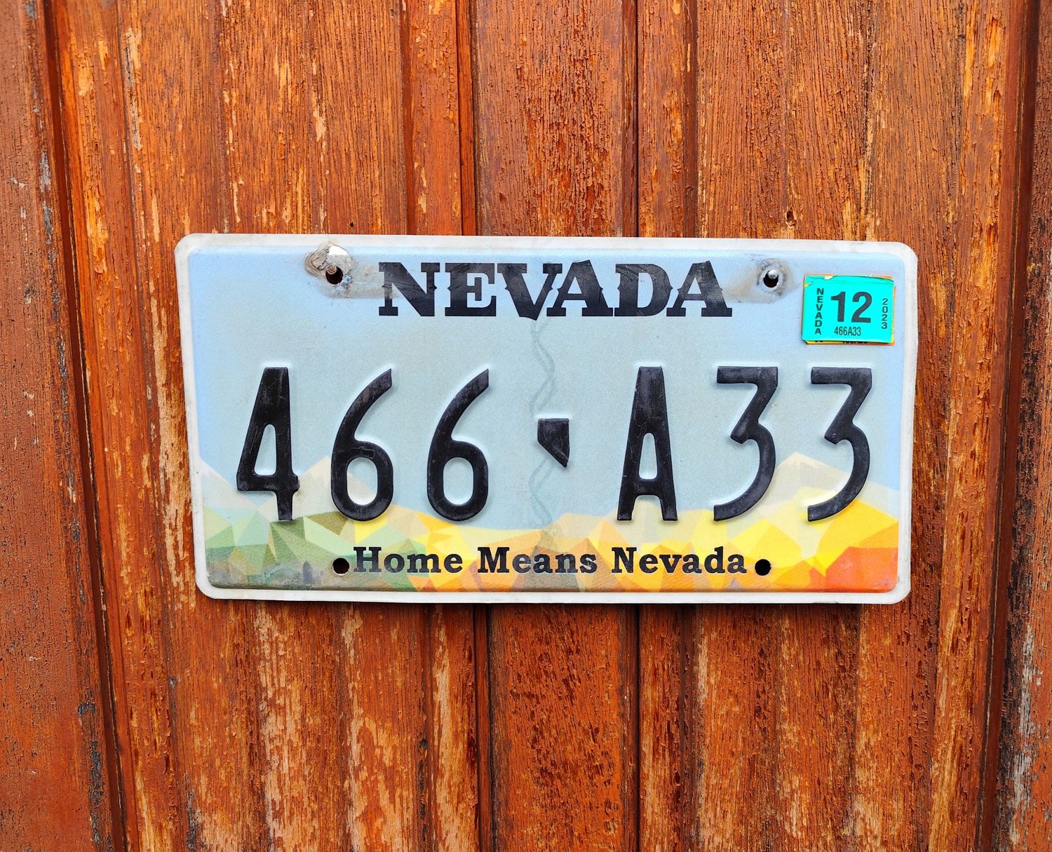PLAQUE DU NEVADA 