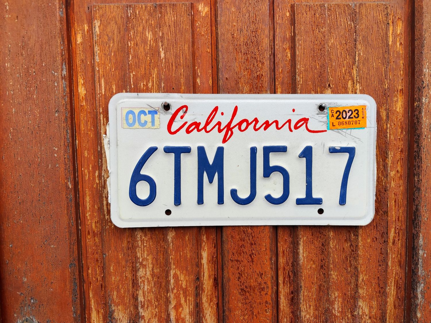 PLAQUE DE CALIFORNIE 