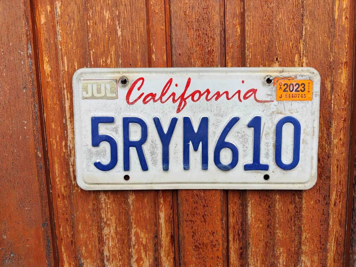 PLAQUE DE CALIFORNIE 