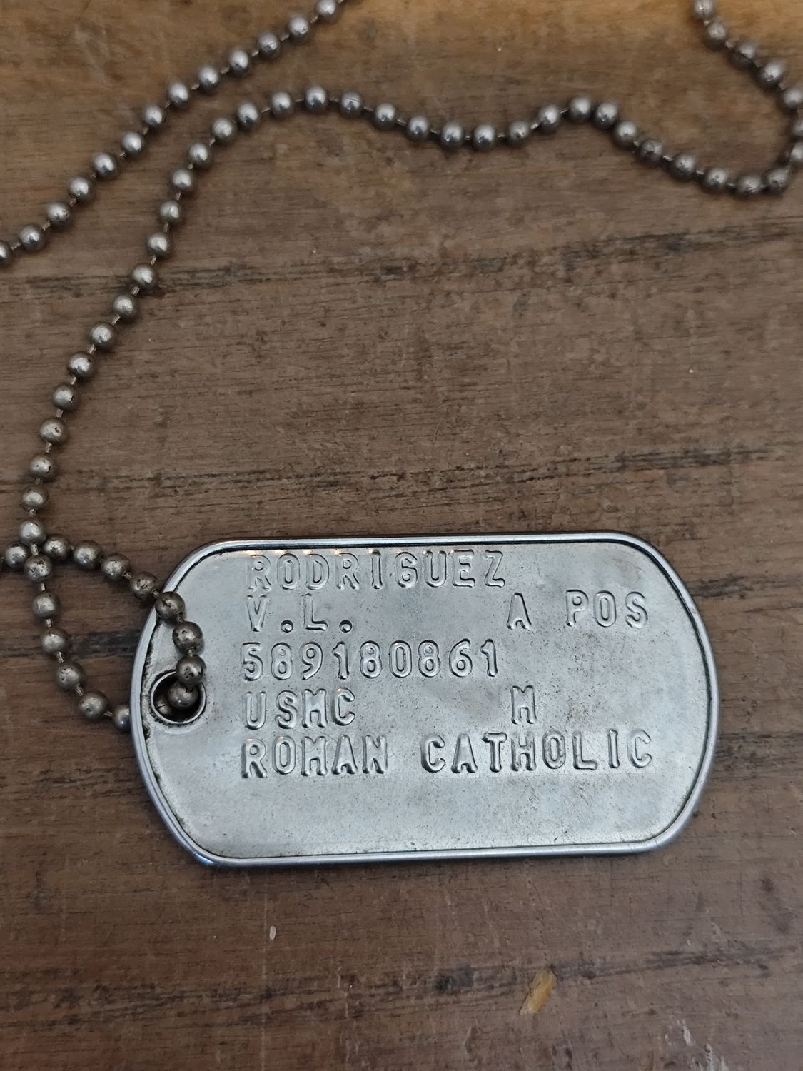 DOG TAG CHAINE MILITAIRE AUTHENTIQUE