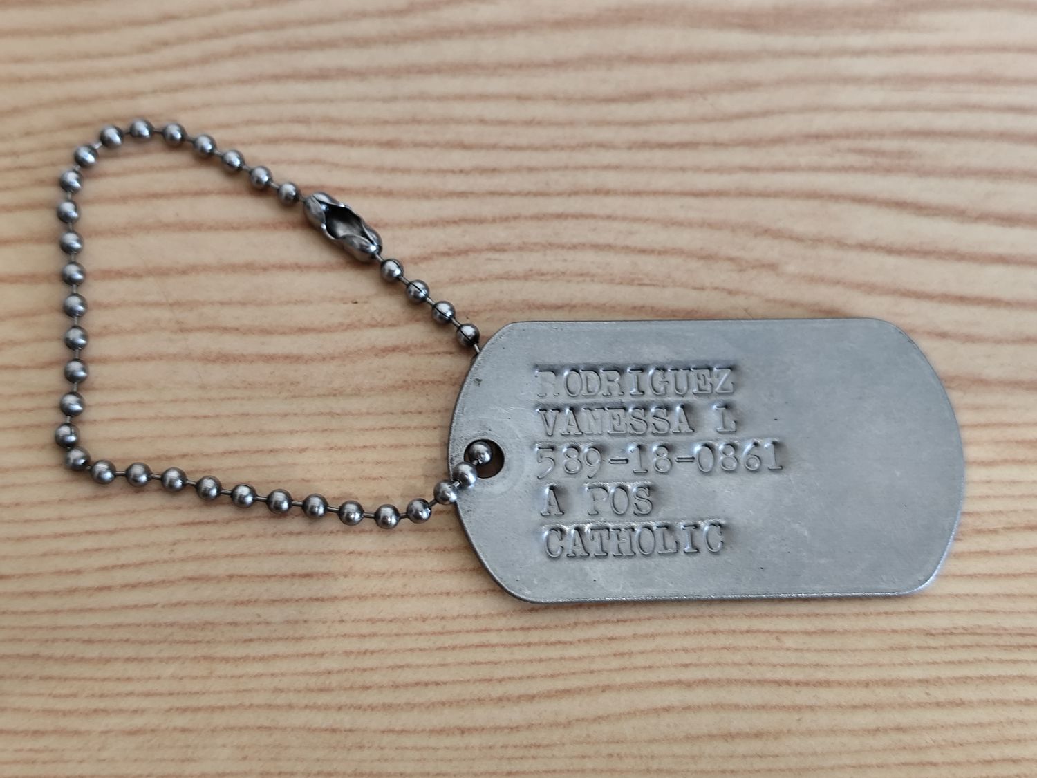 DOG TAG  MILITAIRE AUTHENTIQUE