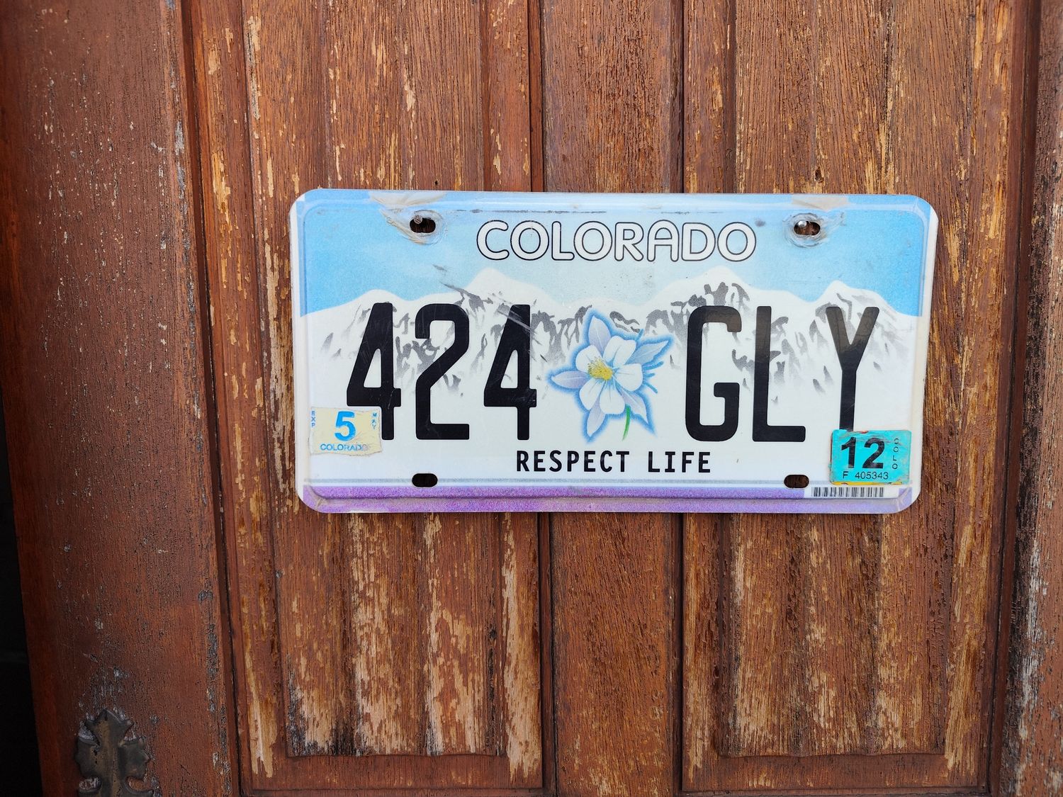 PLAQUE DU COLORADO RESPECT LIFE