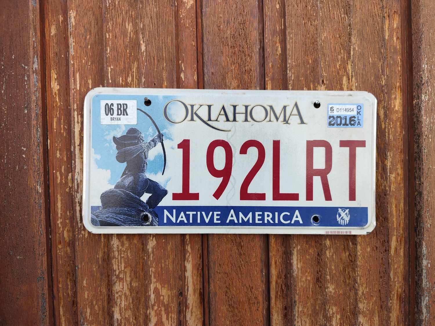 PLAQUE DE L&#39;OKLAHOMA NATIVE AMERICA