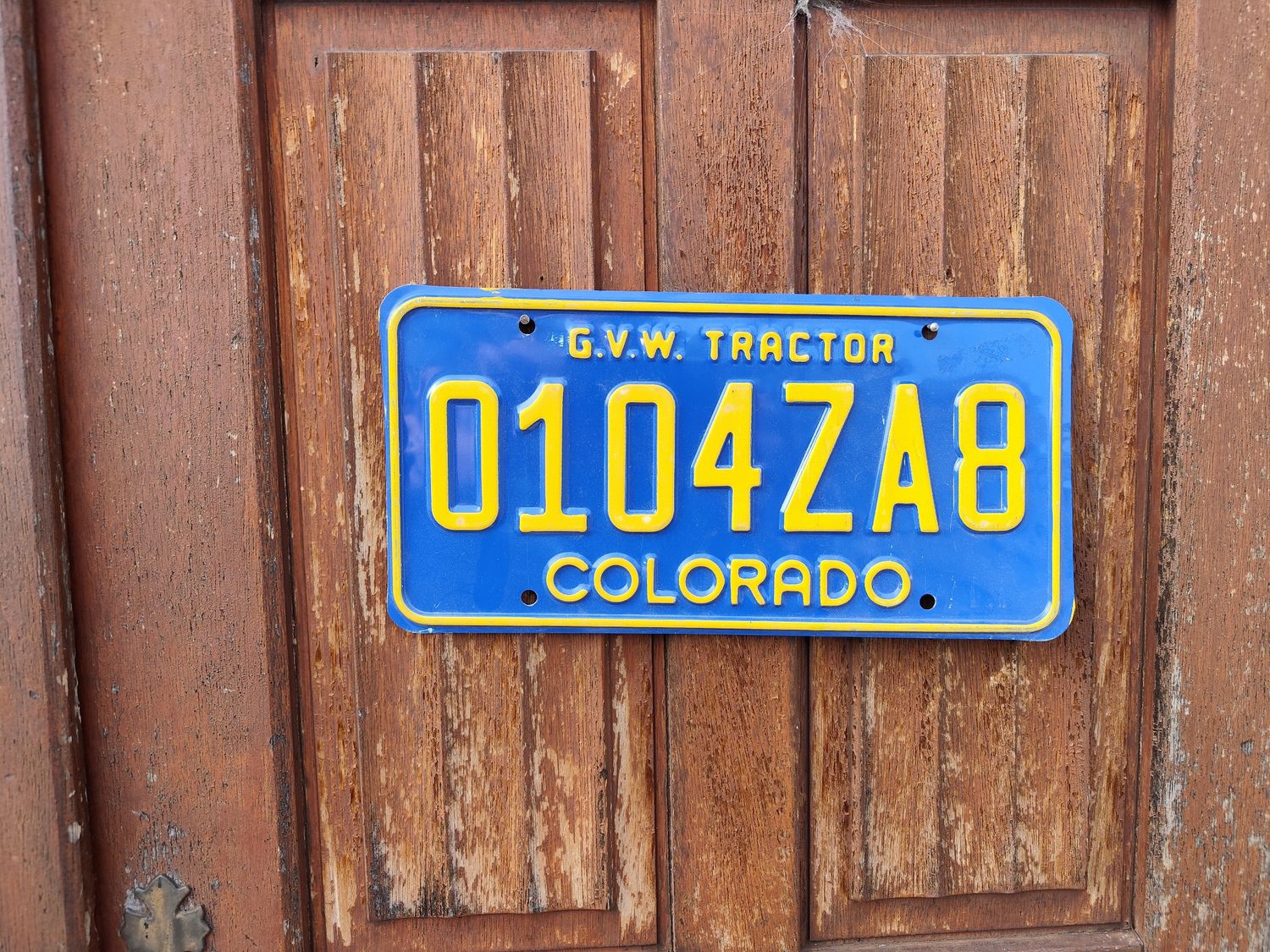 PLAQUE DU COLORADO TRACTOR 