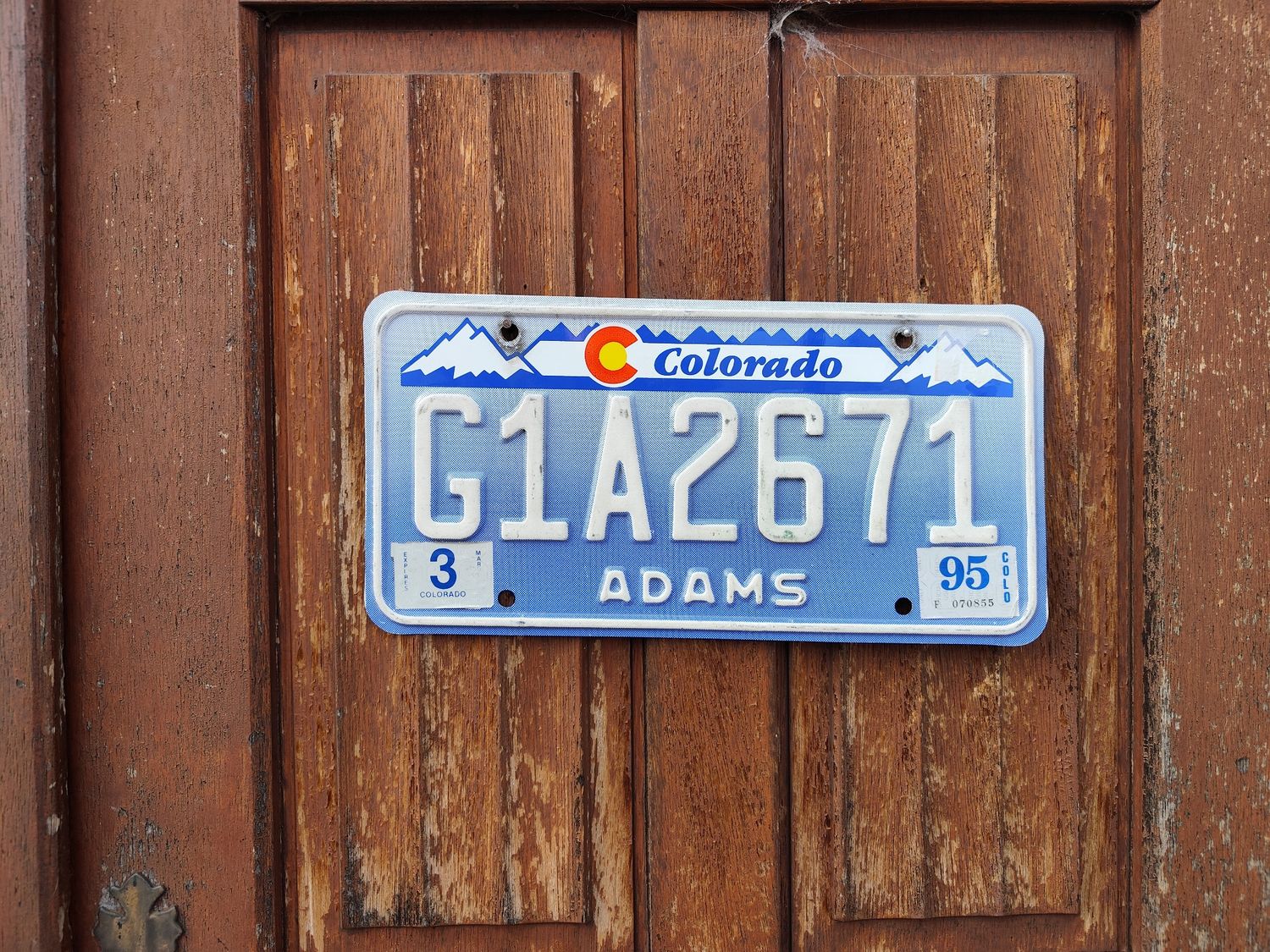 PLAQUE DU COLORADO 