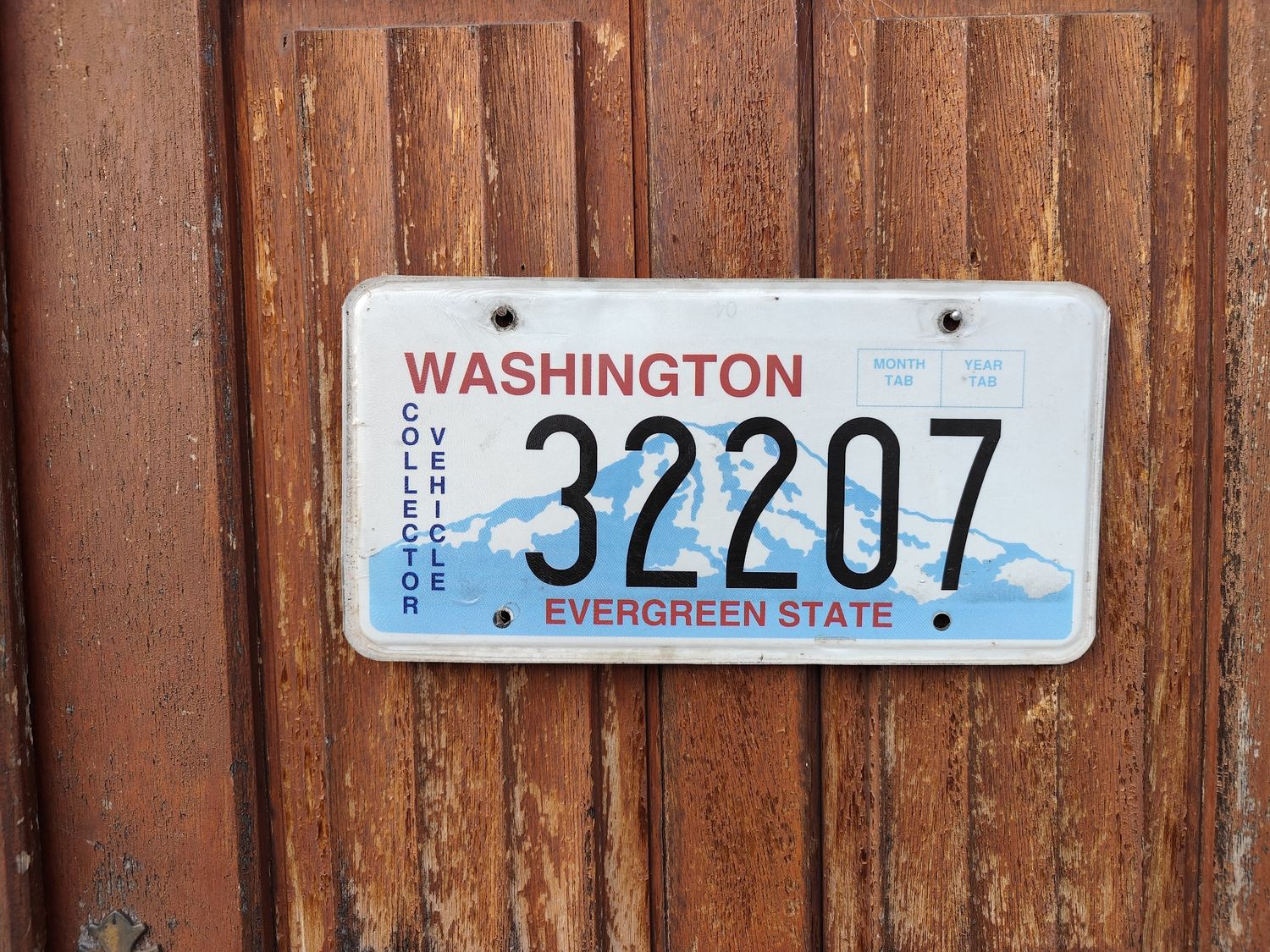 PLAQUE DE WASHINGTON COLLECTOR VÉHICULE 