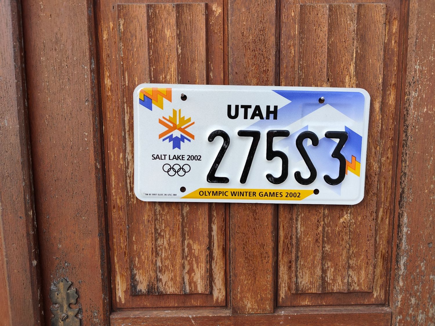 PLAQUE DE L&#39;UTAH OLYMPIC GAME