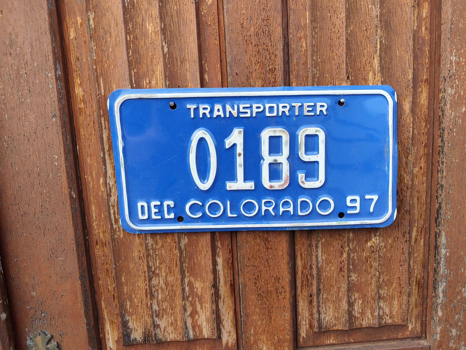 PLAQUE DU COLORADO TRANSPORTER