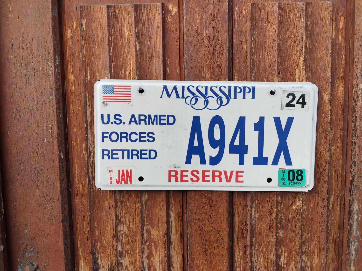 PLAQUE US ARMED FORCES DU MISSISSIPPI 