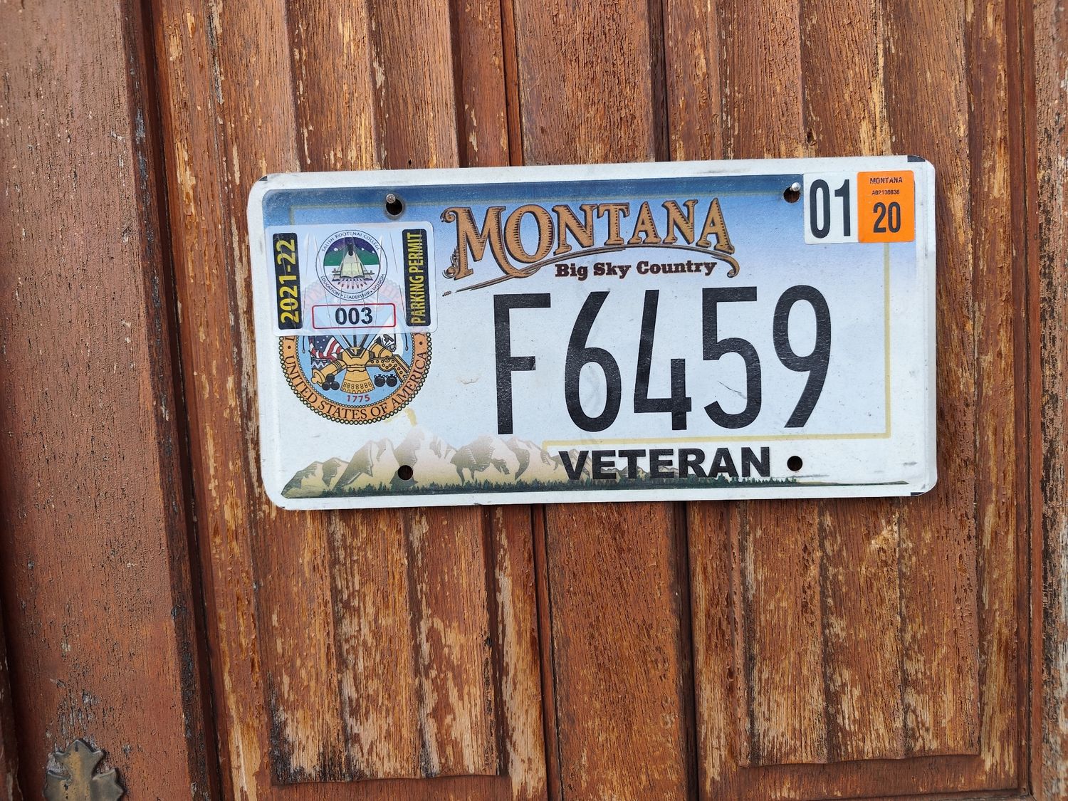 PLAQUE VÉTÉRAN MONTANA