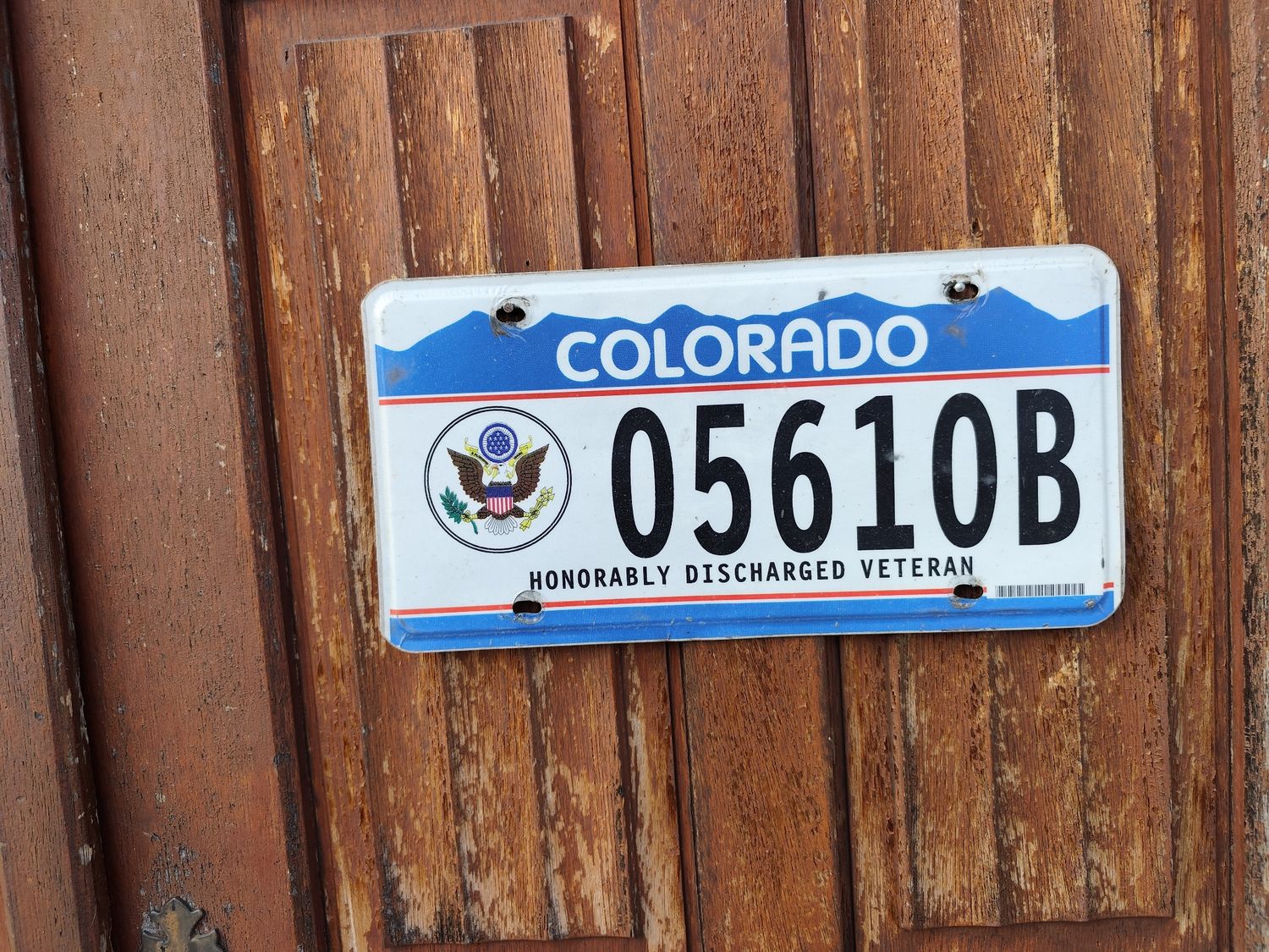 PLAQUE VÉTÉRAN DU COLORADO 