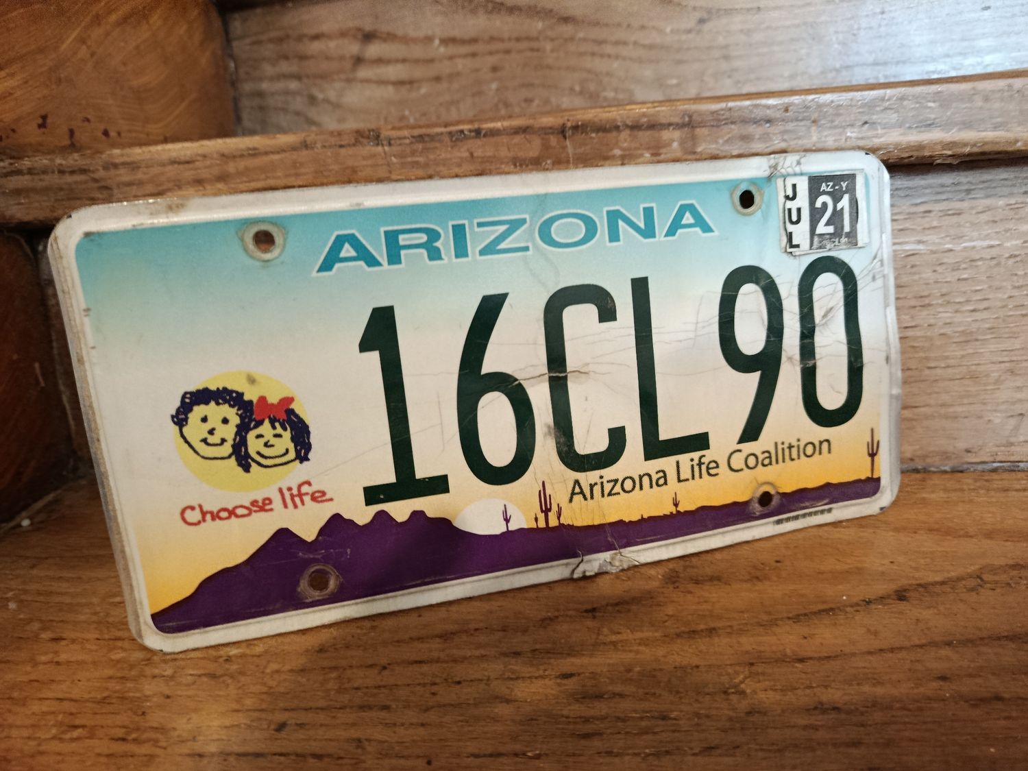 PLAQUE DE L&#39;ARIZONA CHOOSE LIFE