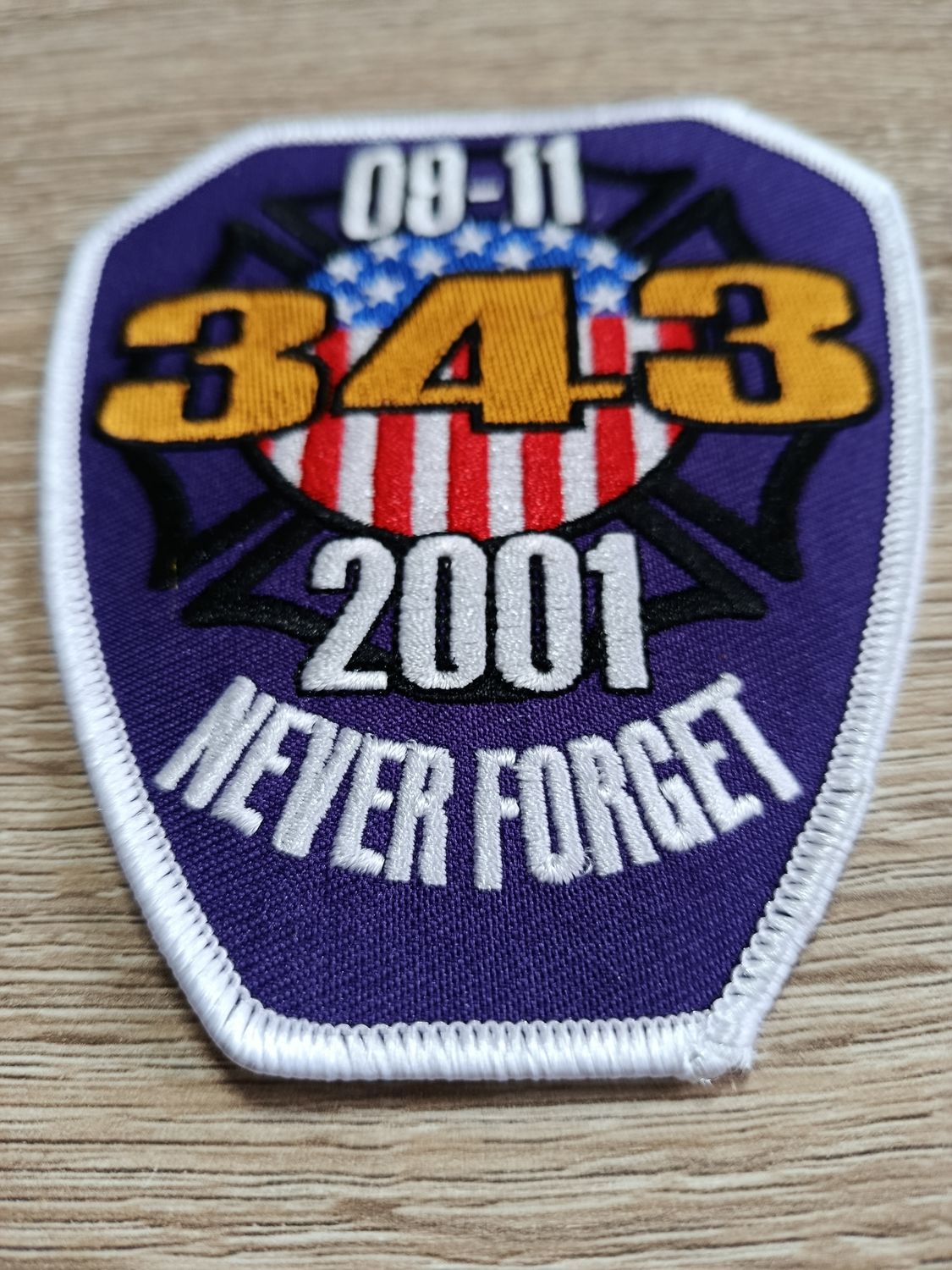 ÉCUSSON DU 11 SEPTEMBRE NEVER FORGET