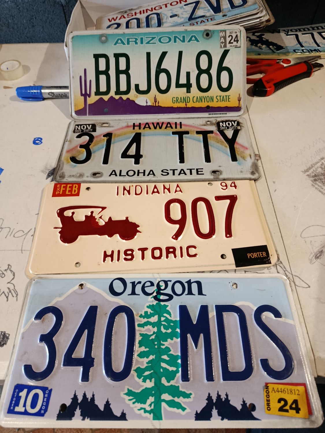 POUR SYLVIE LOT DE 4 PLAQUES