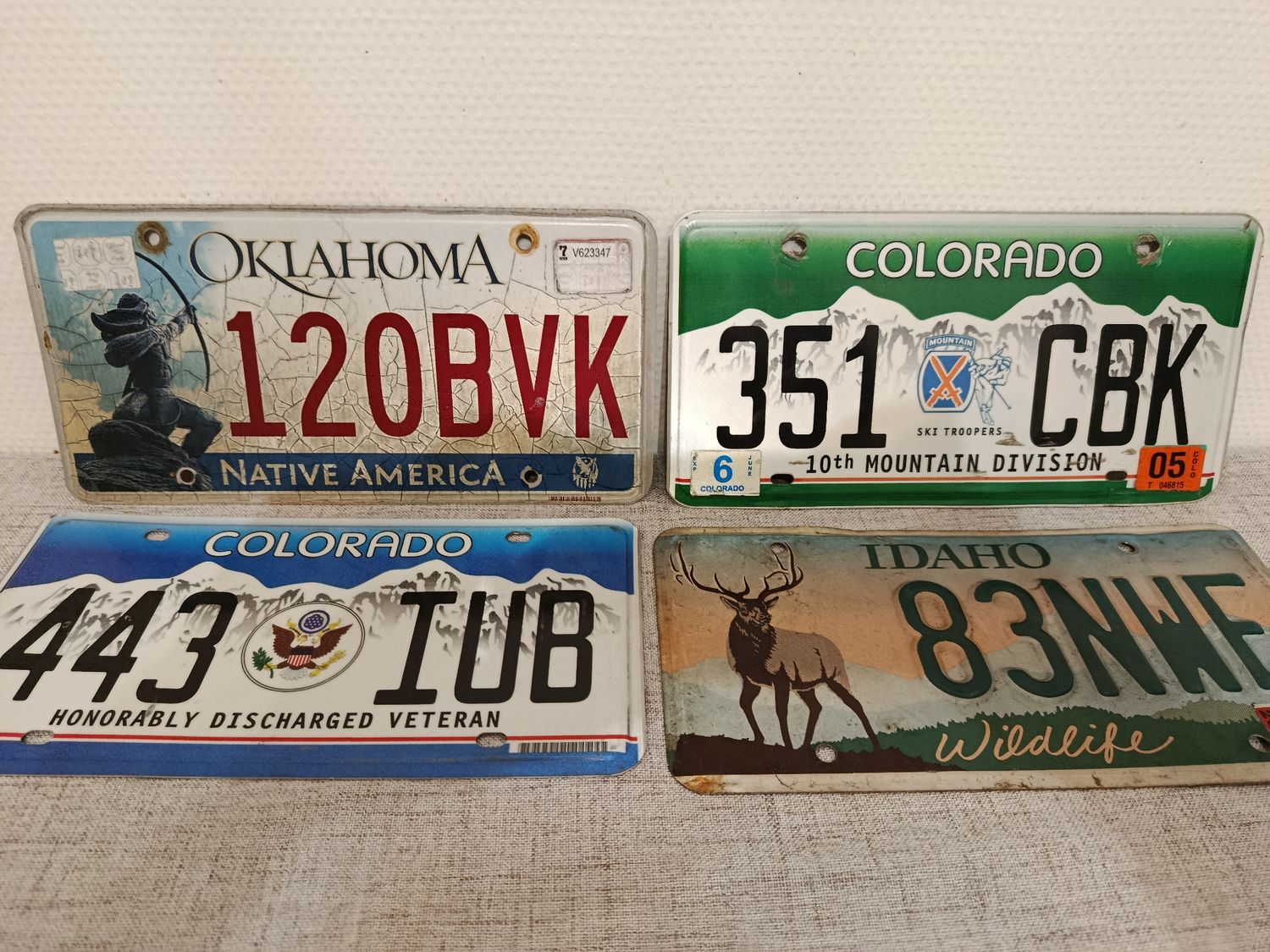 POUR SOPHIE LOT DE 4 PLAQUES