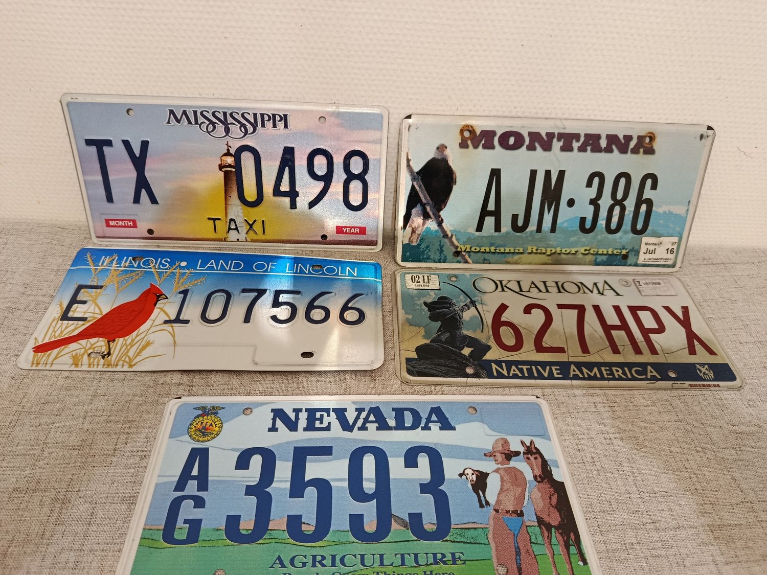 POUR AGNÈS LOT DE 5 PLAQUES