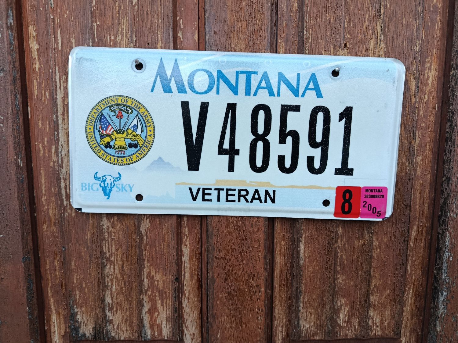 PLAQUE DU MONTANA VÉTÉRAN 