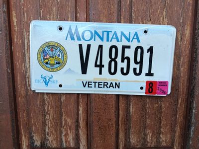 PLAQUE DU MONTANA VÉTÉRAN 