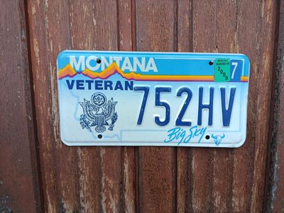 PLAQUE DU MONTANA VÉTÉRAN 
