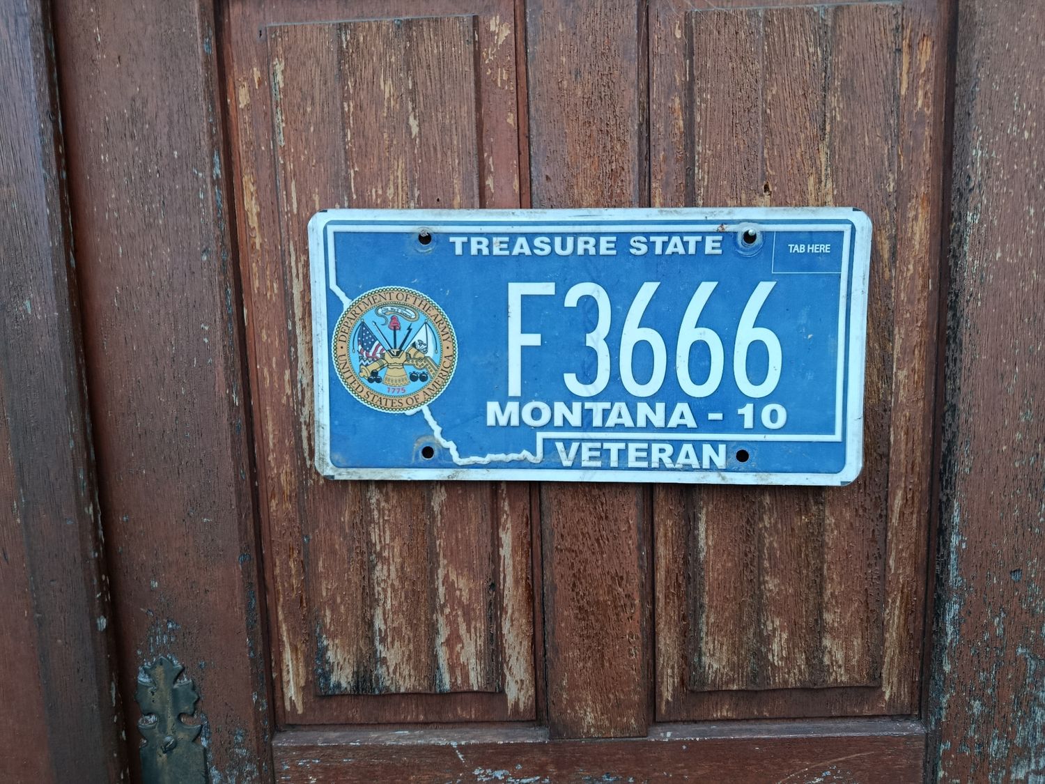 PLAQUE DU MONTANA VÉTÉRAN 