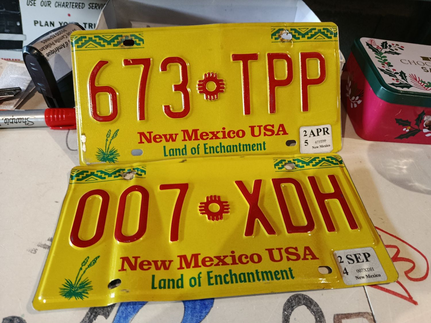 POUR MARTINE LOT DE 2 PLAQUES 