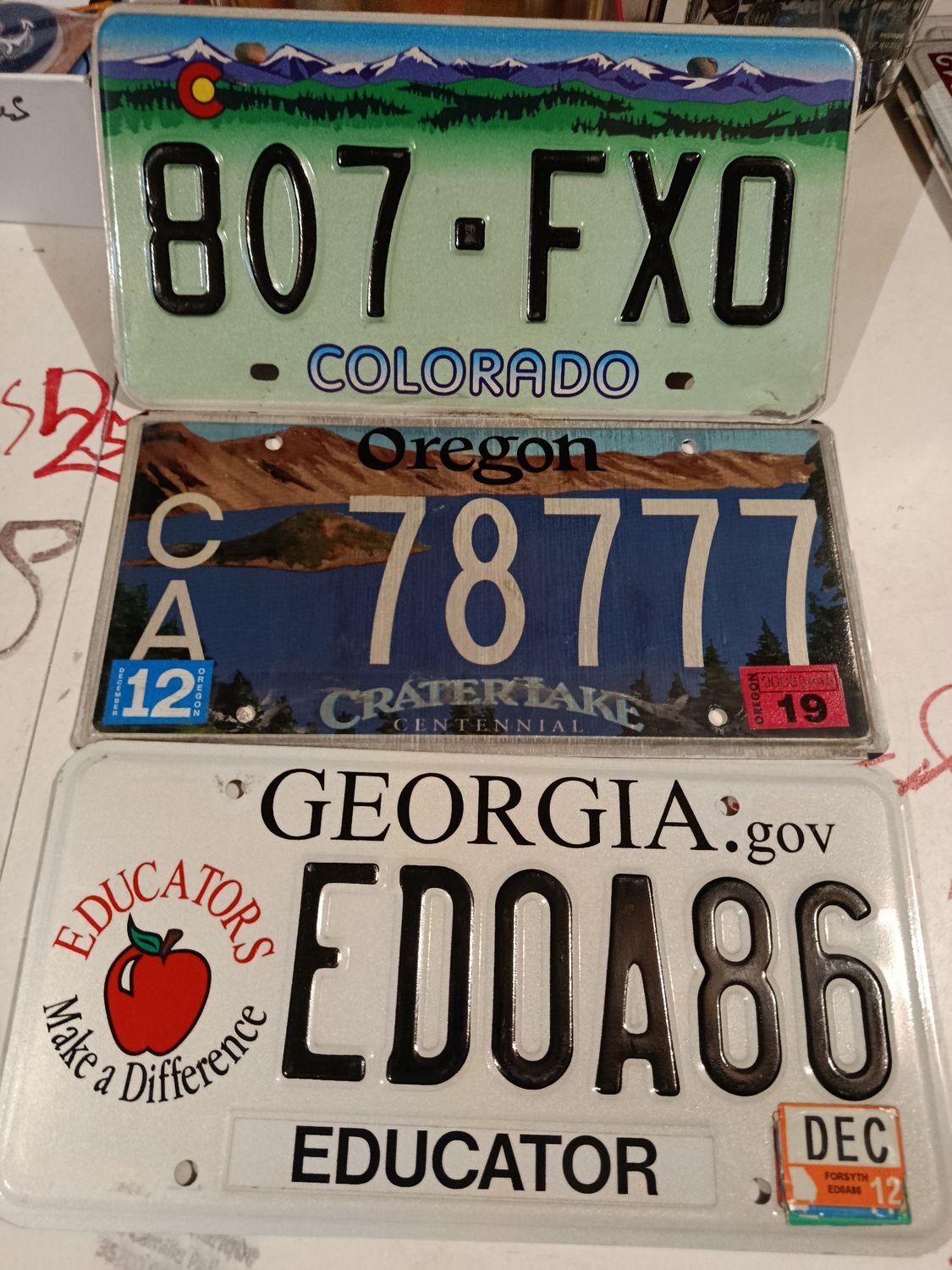 POUR CHRISTINE LOT DE 3 PLAQUES