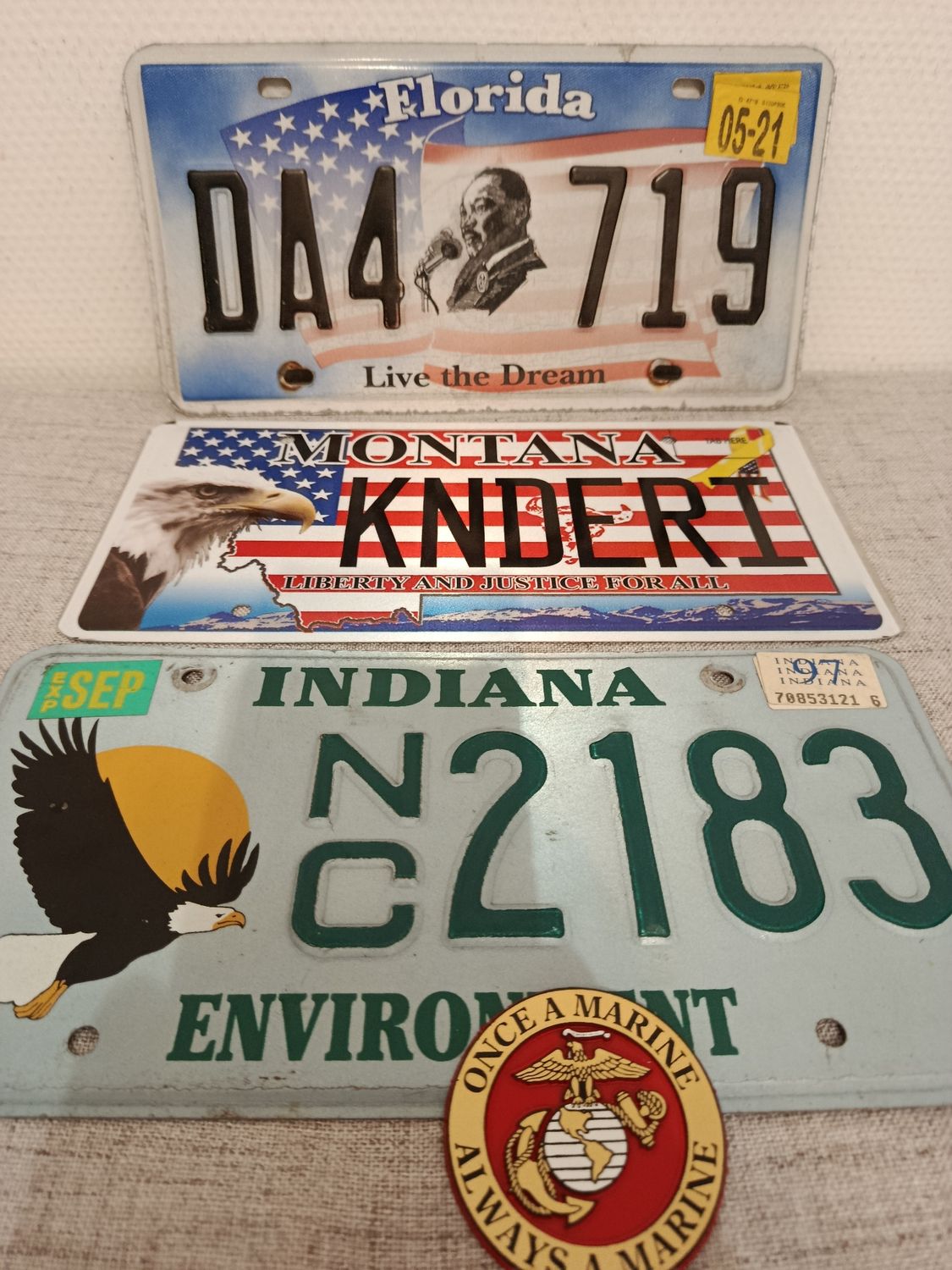 POUR MARTINE LOT DE 3 PLAQUES