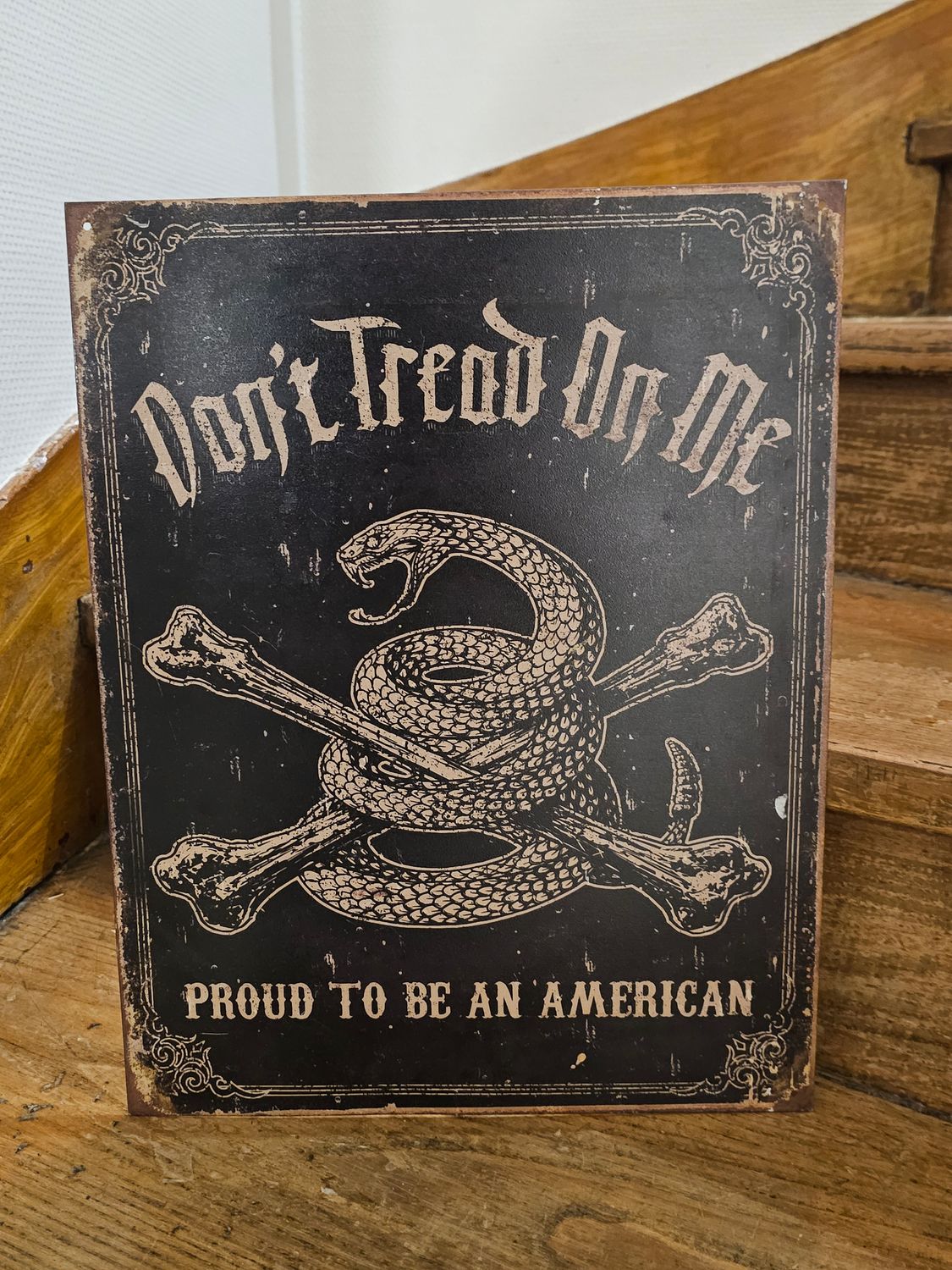 PLAQUE DON'T TREAD ON ME MADE IN USA 