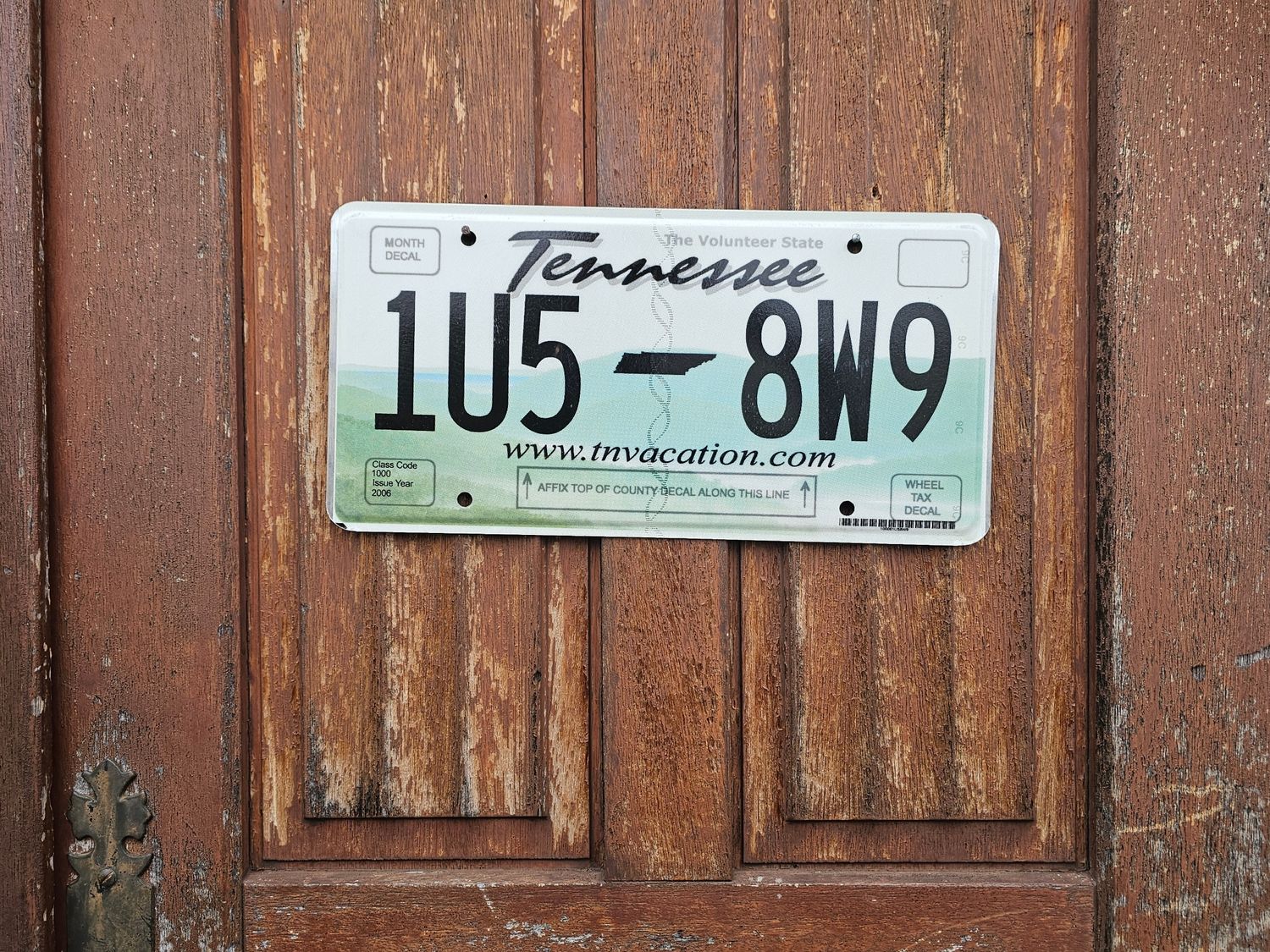 PLAQUE DU TENNESSEE