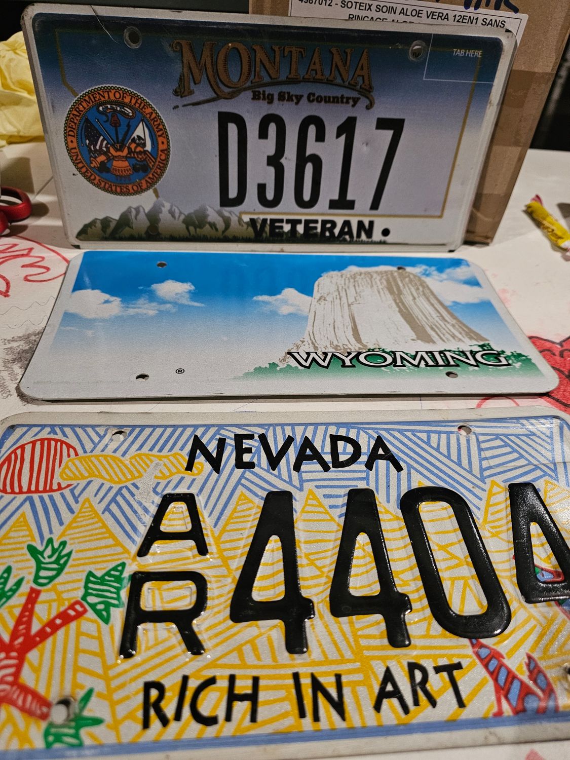 LOT DE 3 PLAQUES (POUR ANGÉLIQUE )