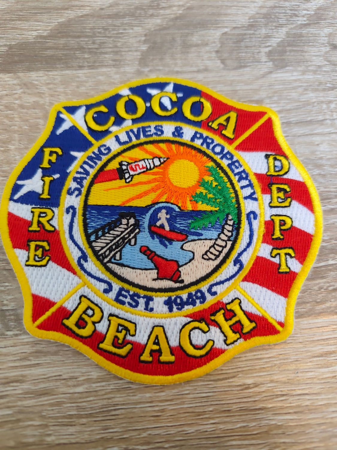 ÉCUSSON COCOA FIRE DEPR BEACH