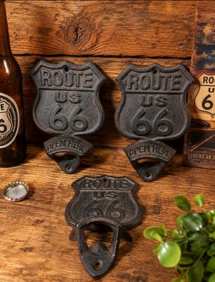 DÉCAPSULEUR ROUTE 66 EN FONTE