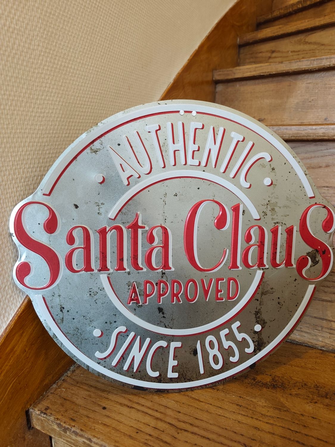 PLAQUE SANTA CLAUS POUR CHRISTOPHE