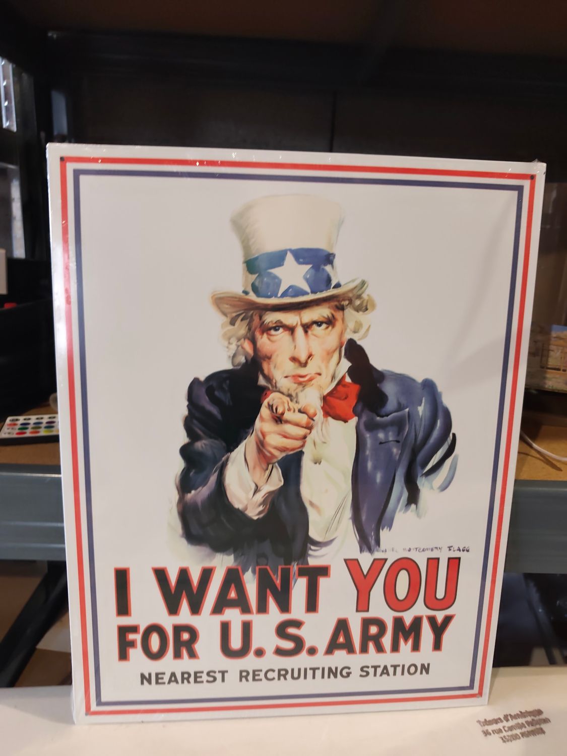 POUR PASCAL CHAVERNOZ PLAQUE I WANT YOU FOR US