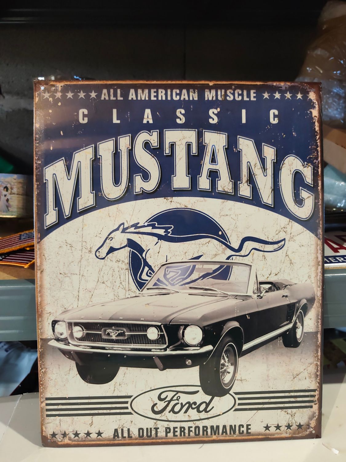 POUR FRED PLAQUE MUSTANG