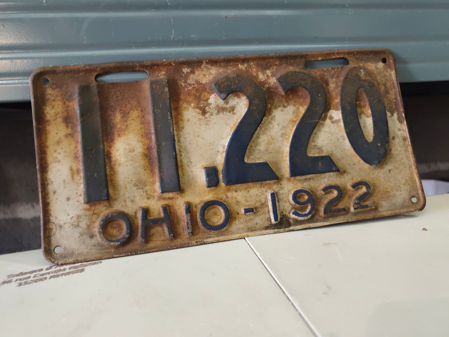 PLAQUE OHIO 1922