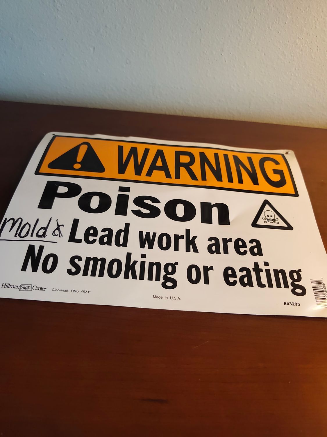 POUR ALEX PLAQUE WARNING