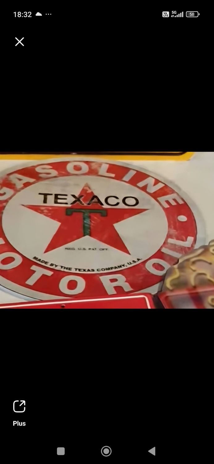 PLAQUE TEXACO POUR VERO