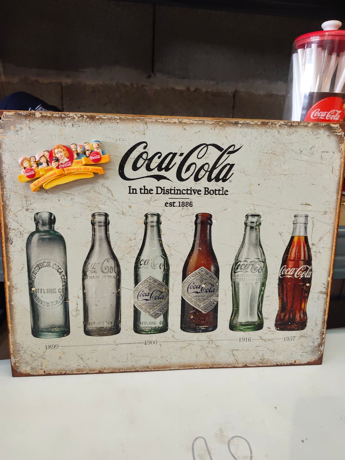 PLAQUE COCA COLA POUR JEAN LUC