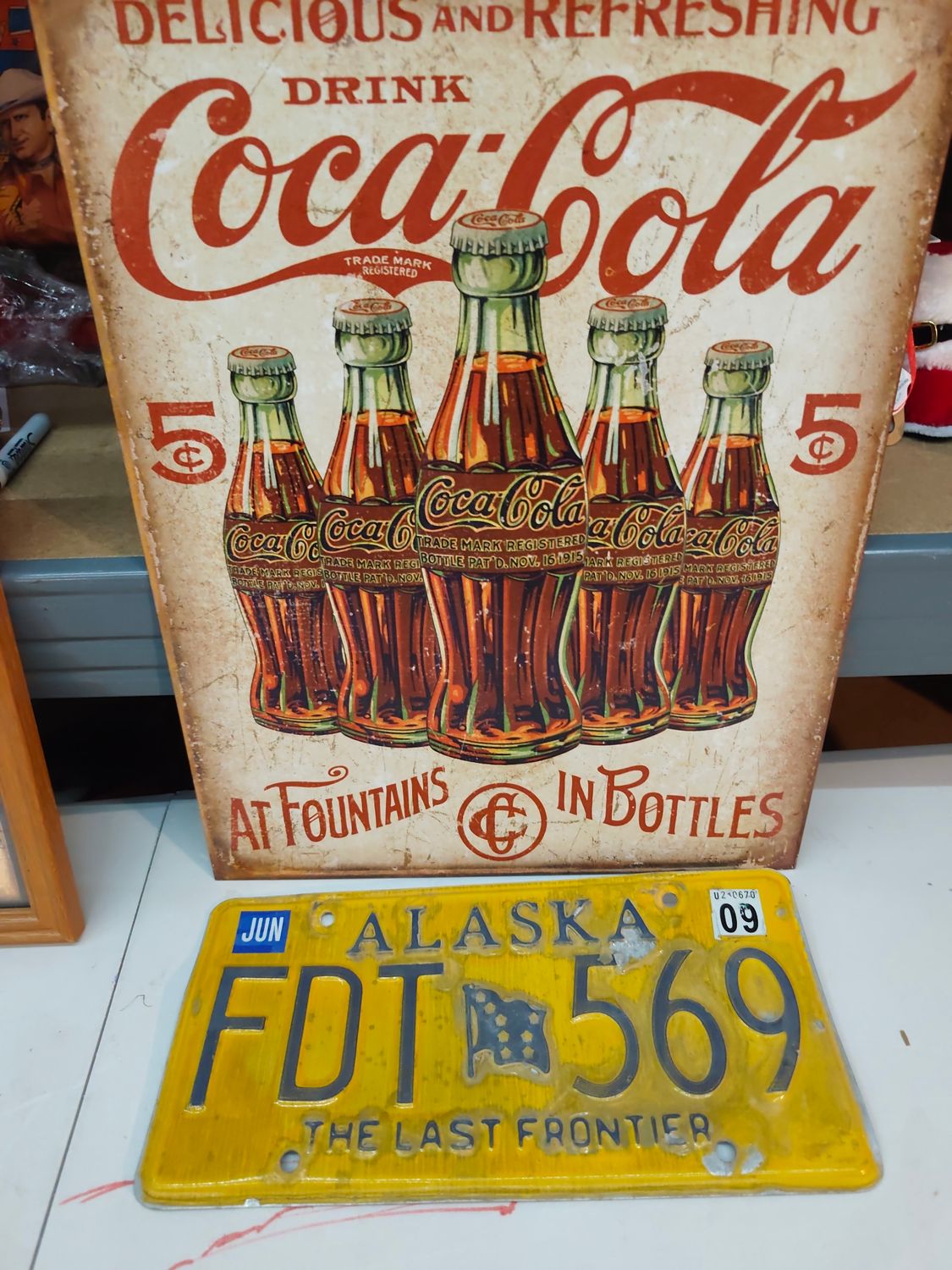 PLAQUE COCA COLA POUR MARLÈNE