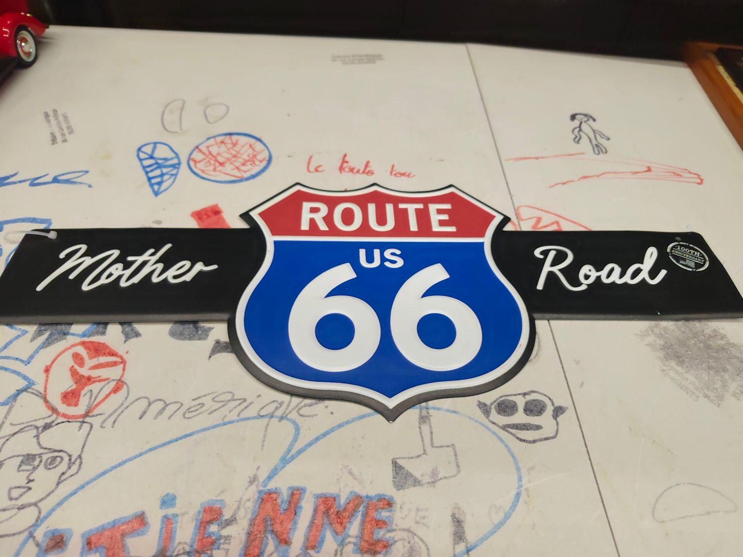 PLAQUE ROUTE 66 POUR LUDO