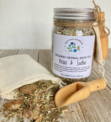 Relax &amp; Soothe Organic Herbal Bath Tea
