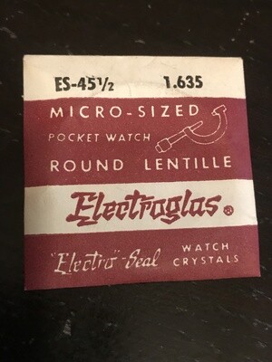Electro-Seal ES-45½ Pocket Watch Crystal 41.6mm (1.635“) - New