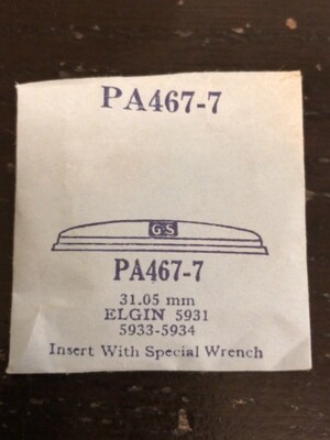 GS PA467-7 Watch Crystal 32.05mm for Elgin case #5931, 5933, 5934 - New