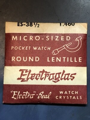 Electro-Seal ES-38½ Pocket Watch Crystal 37.0mm (1.460“) - New