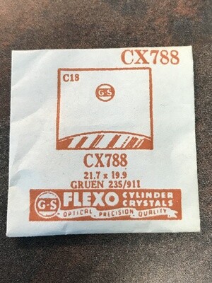 GS Fancy Crystal CX788 for GRUEN 235 / 911- 21.7 x 19.9 mm - New