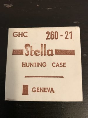 Stella GHC Hunting Case Crystal 26.0mm (size 21) - New