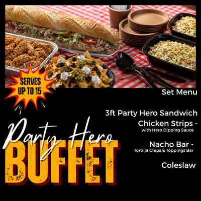 Party Hero Buffet for up to 15 £165 + local delivery