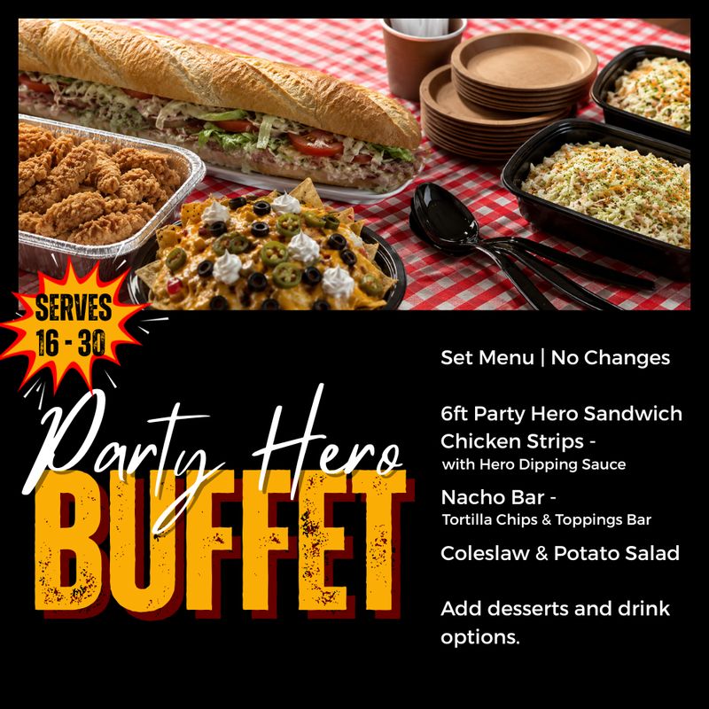 Party Hero Buffet For 16 - 30